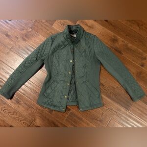 Womens Green Quilted Jacket